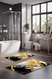 Mijölnir Juego de Alfombrillas de Baño CT-5267 de 2 Piezas Multicolor